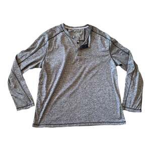 Reel legends space dye grey long sleeve shirt Mens size large